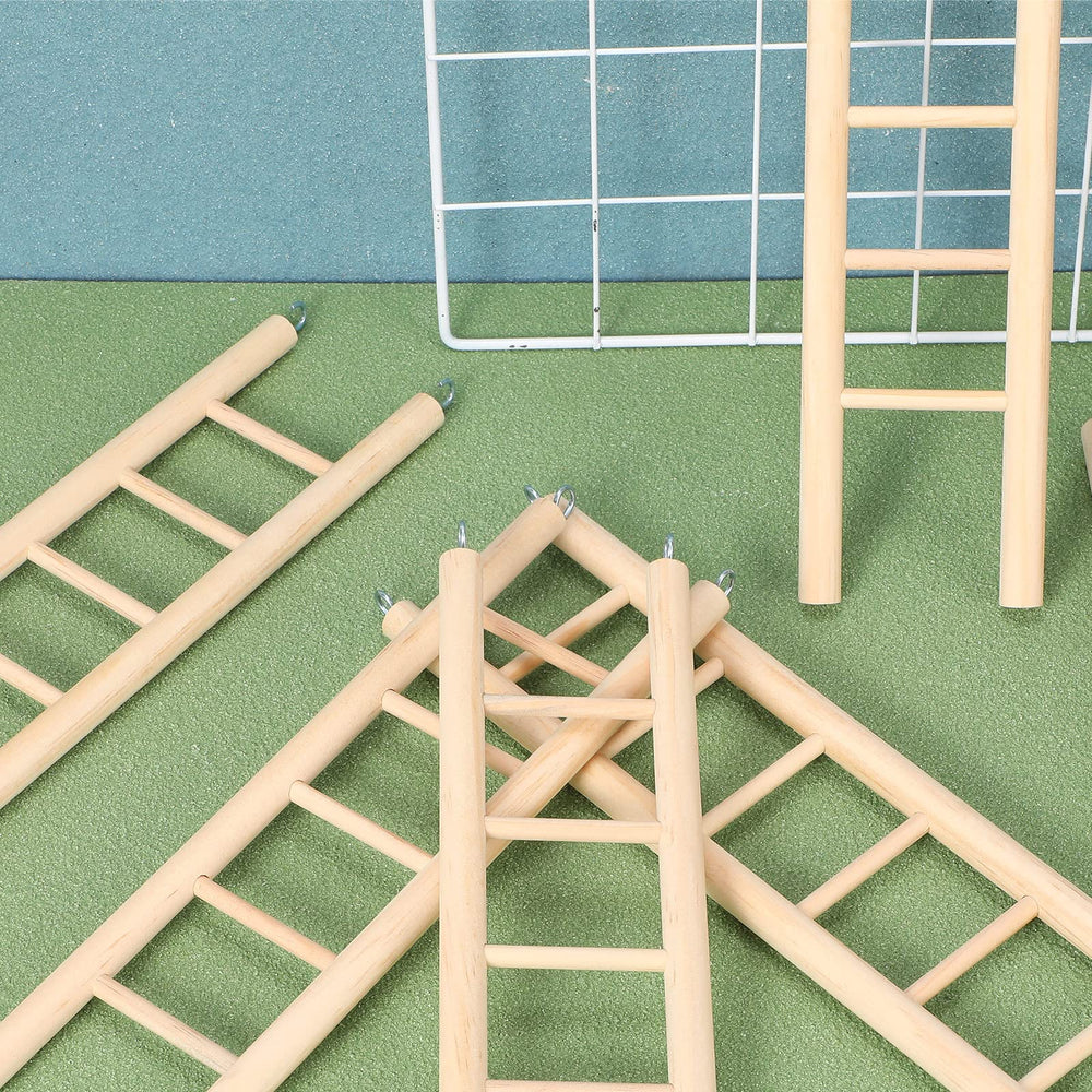 Kigeli step-ladders natural wood texture close-up appeals to birds' environment