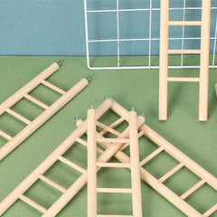 Kigeli step-ladders natural wood texture close-up appeals to birds' environment