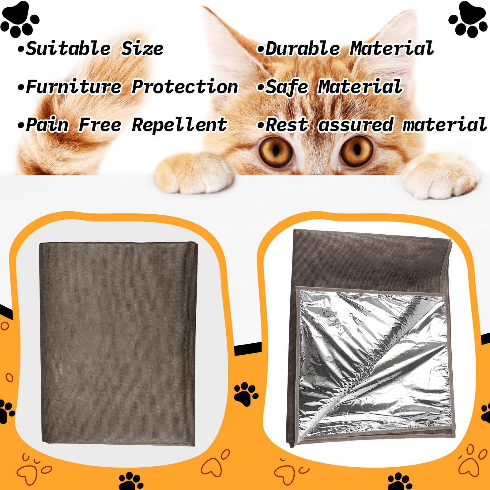 Kigley brown pet deterrent mat is non-electric and safe for pets.