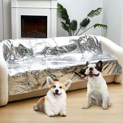 Kigley two-pcs pet deterrent mat on couch shows furniture protection with gentle deterrence