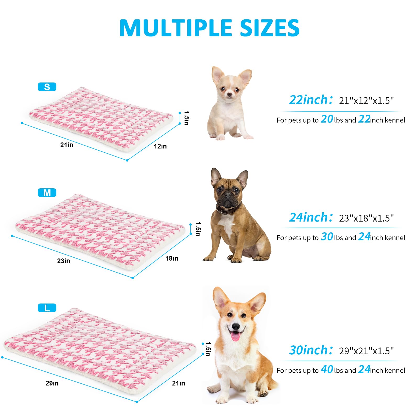 Kigmmro 21x12x1.5 inch pad suits small pets up to 20 lbs.
