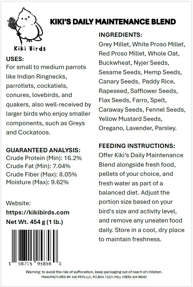 KikiBirds Hecho en Washington, EE. UU.: producción local de calidad.