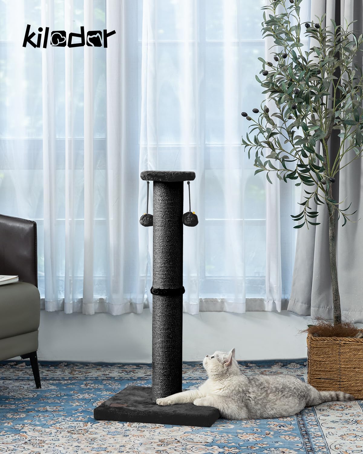 Kilodor 4.3-inch diameter sisal surface for satisfying scratching