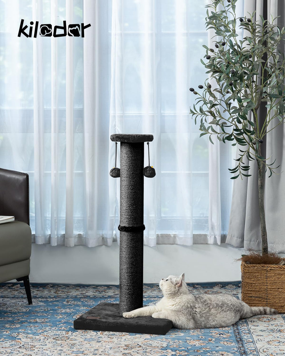 Kilodor 4.3-inch diameter sisal surface for satisfying scratching