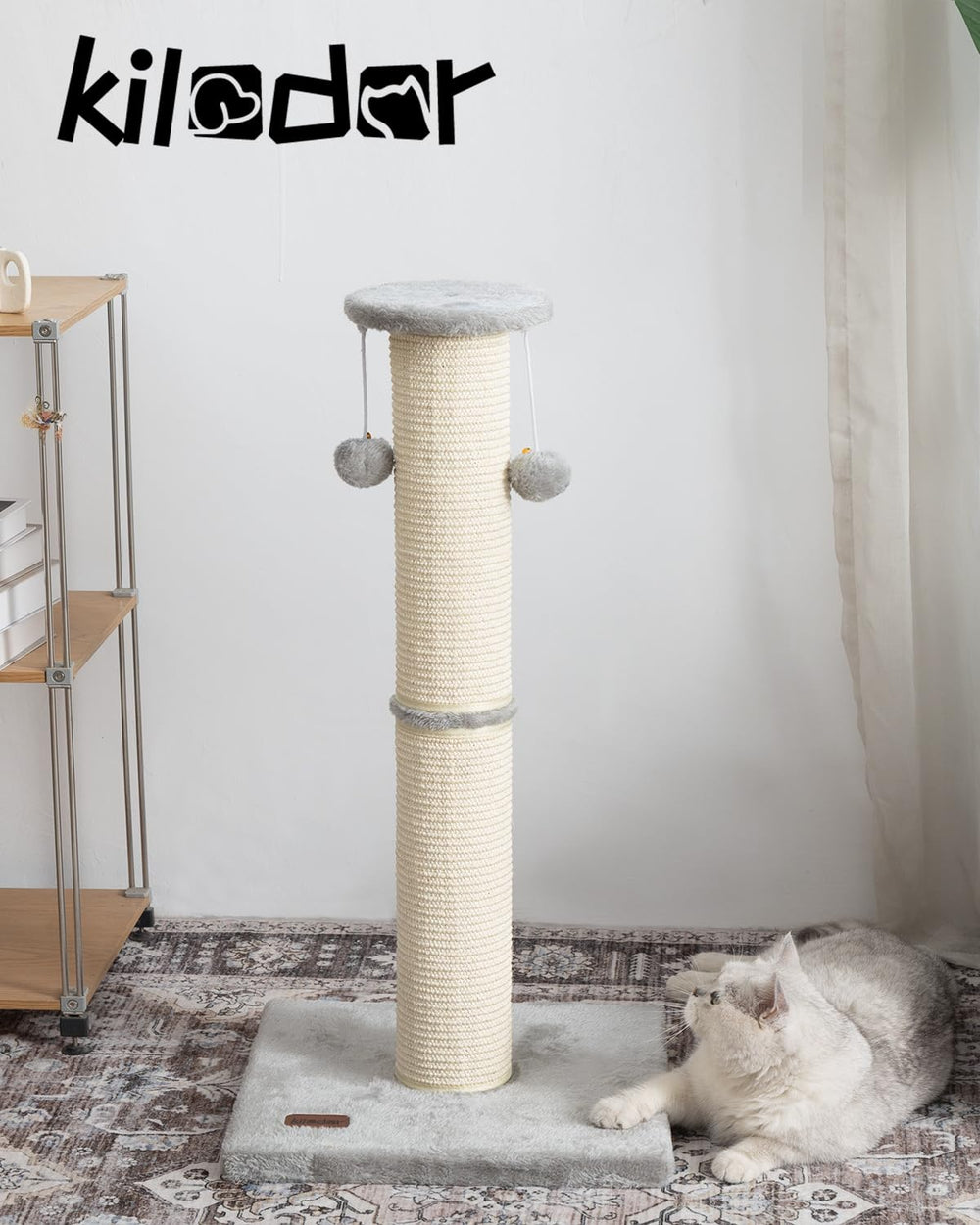 Kilodor cat scratching post with weighted base for stability.