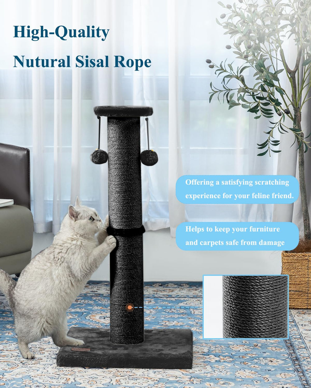 Kilodor sturdy base supports active scratching without tipping