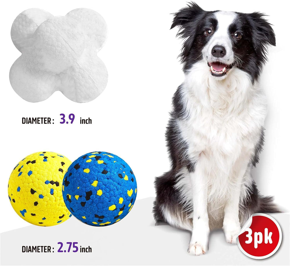 Kimee 3.9-inch dog ball close-up with tough outer texture for chewers.