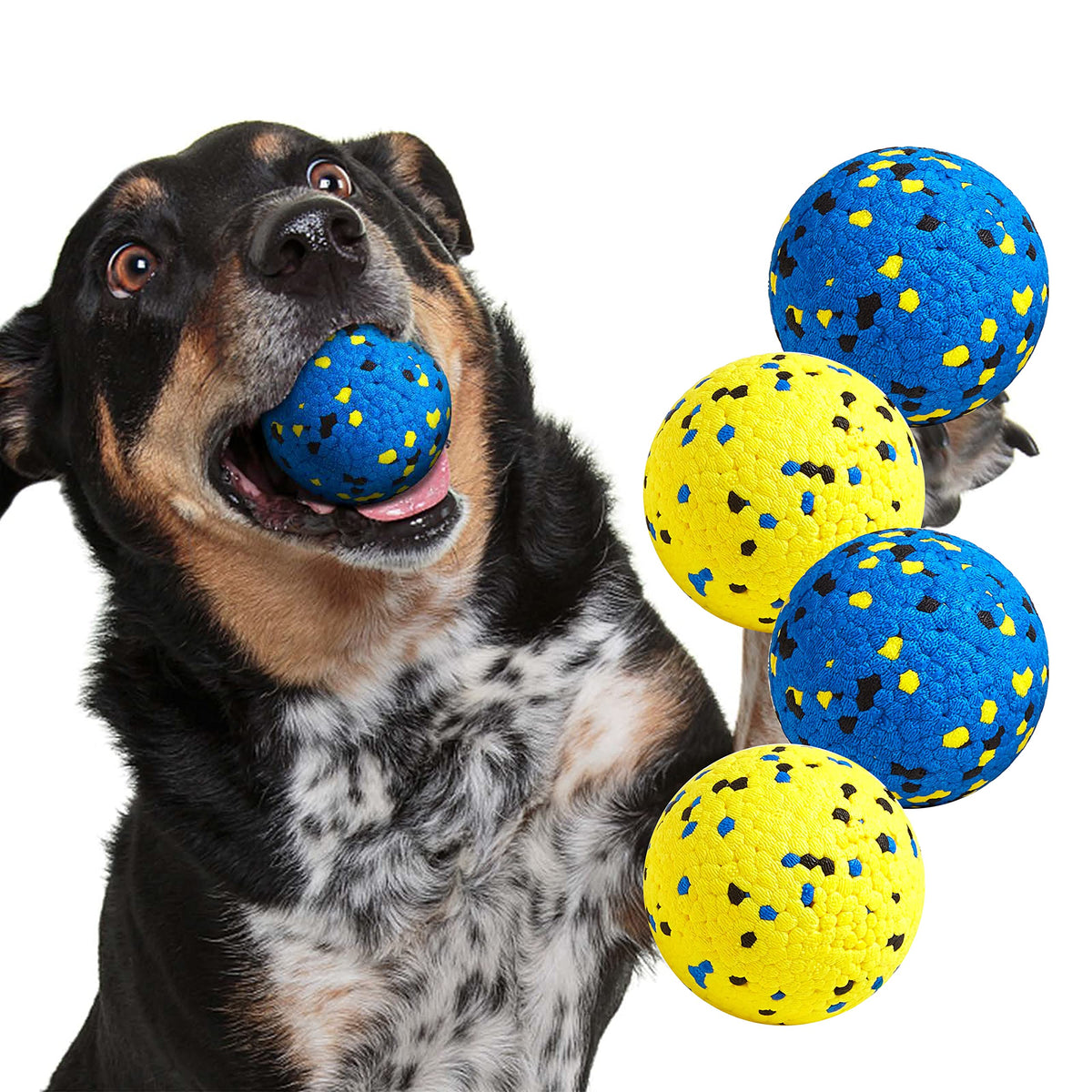 Bola de tenis Kimee resistente para masticadores activos, ideal para lanzamientos