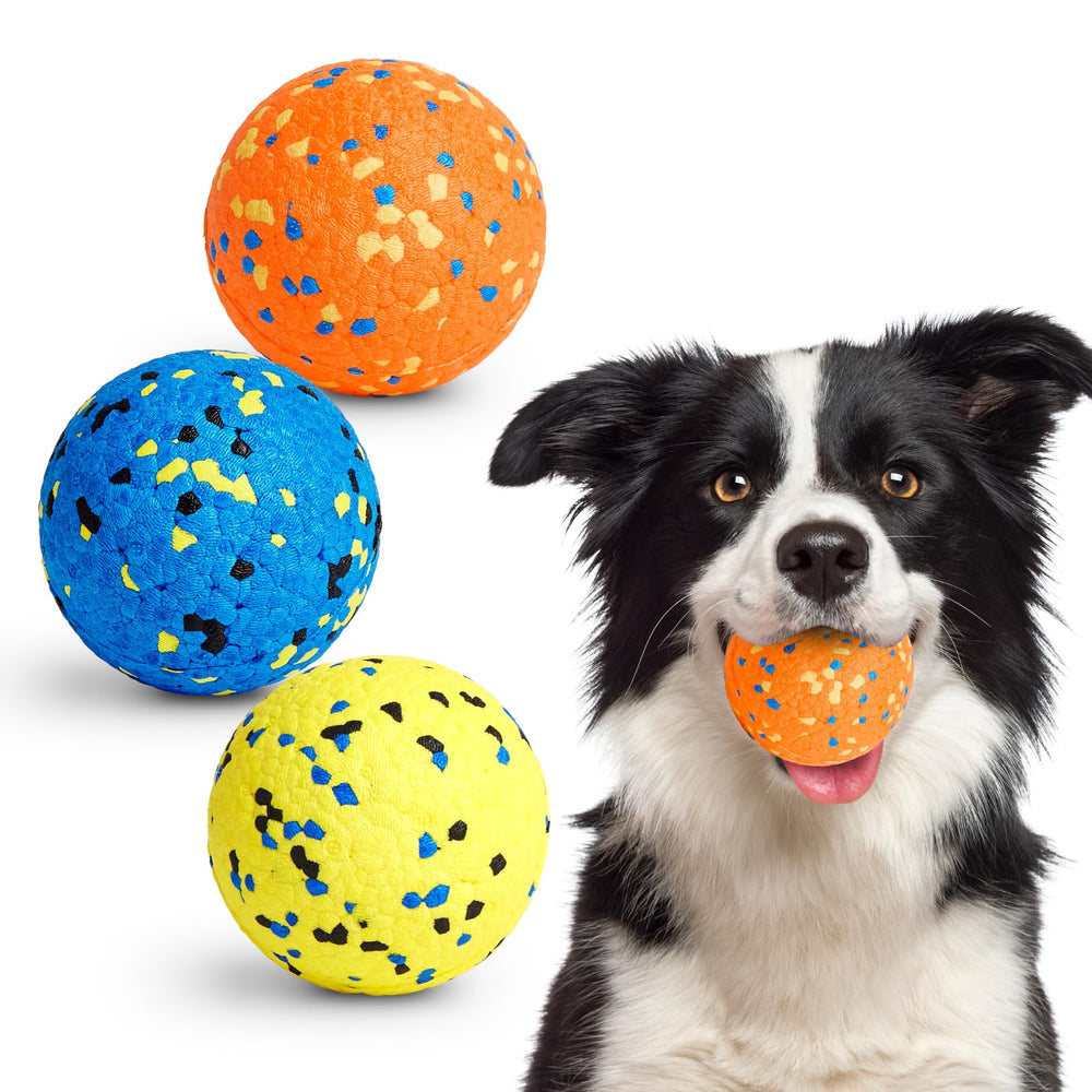 Kimee dog balls blue shell boosts visibility for quick tracking during fetch