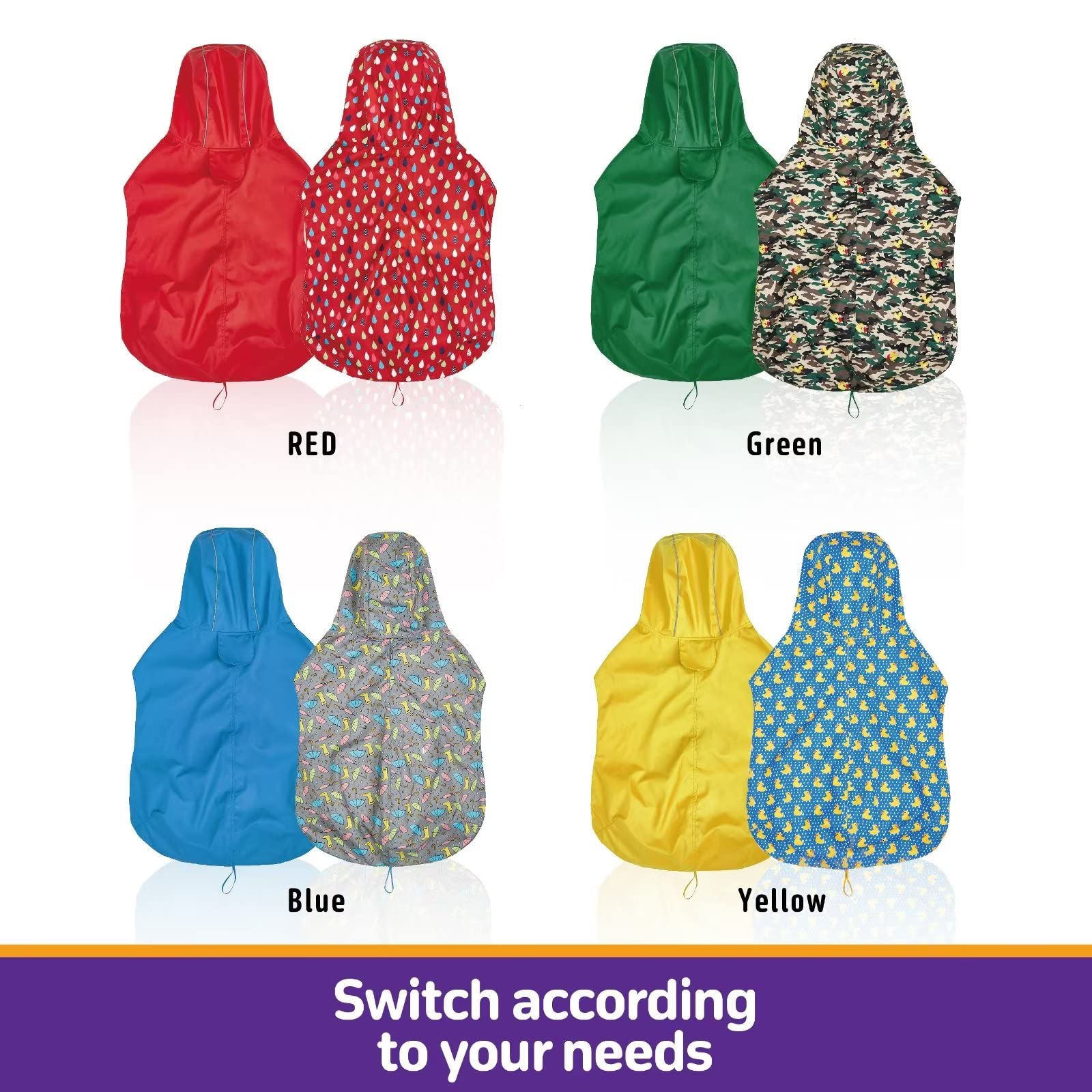 Kimee dog raincoat size guide helps choose the right fit