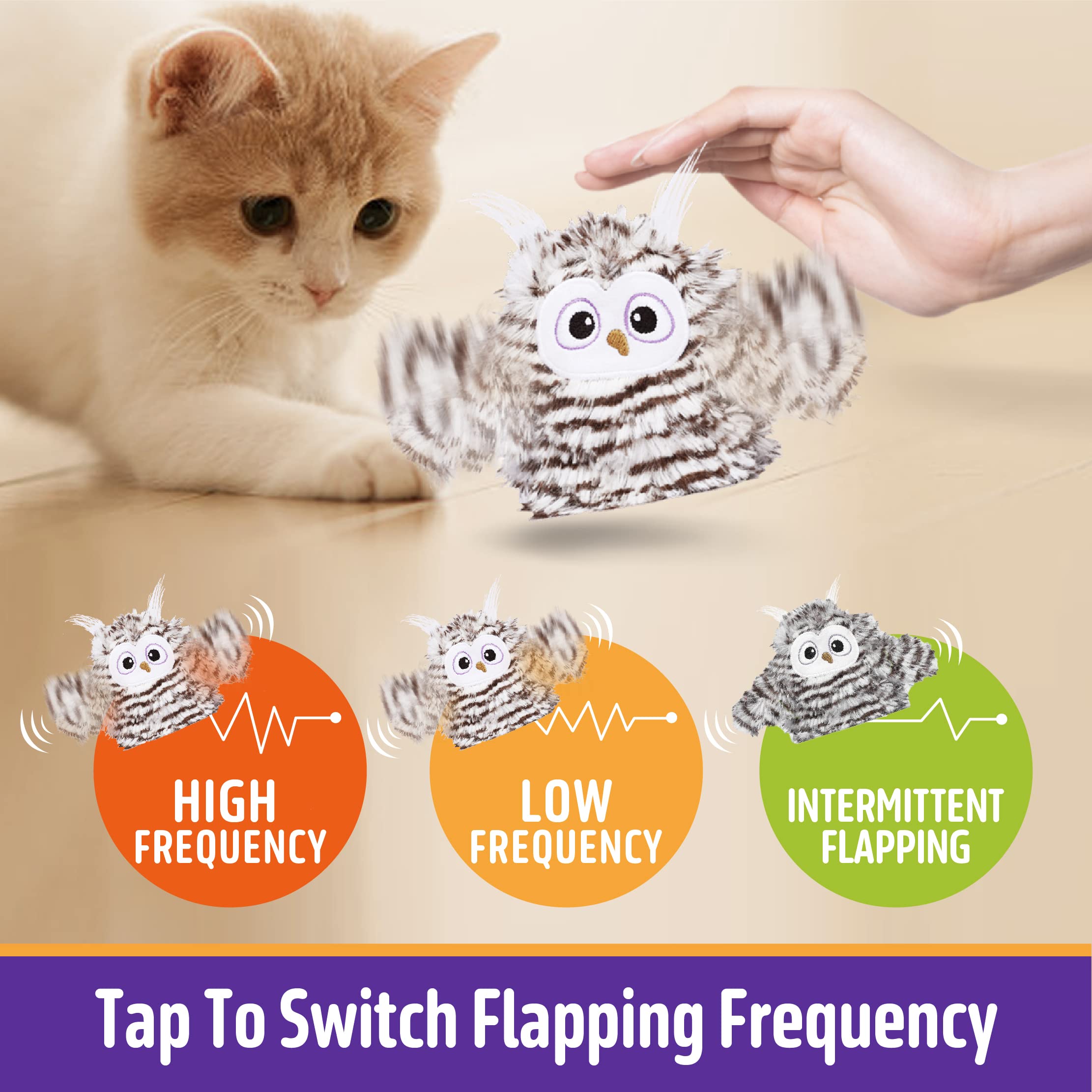 Kimee owl toy USB charging offers long play revived after resting.