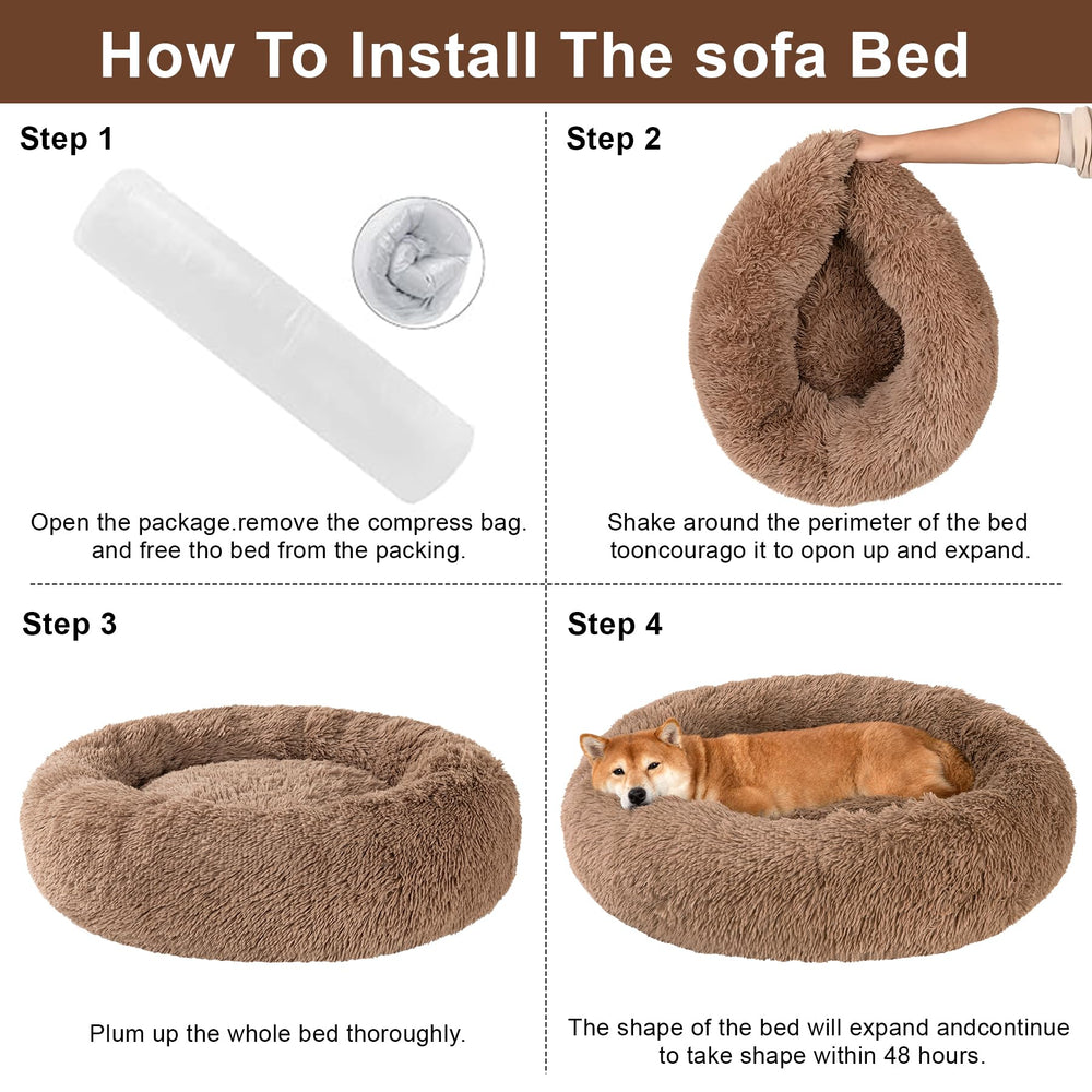 Kimpets 28-inch bed fits mid-sized dogs up to 42 pounds.
