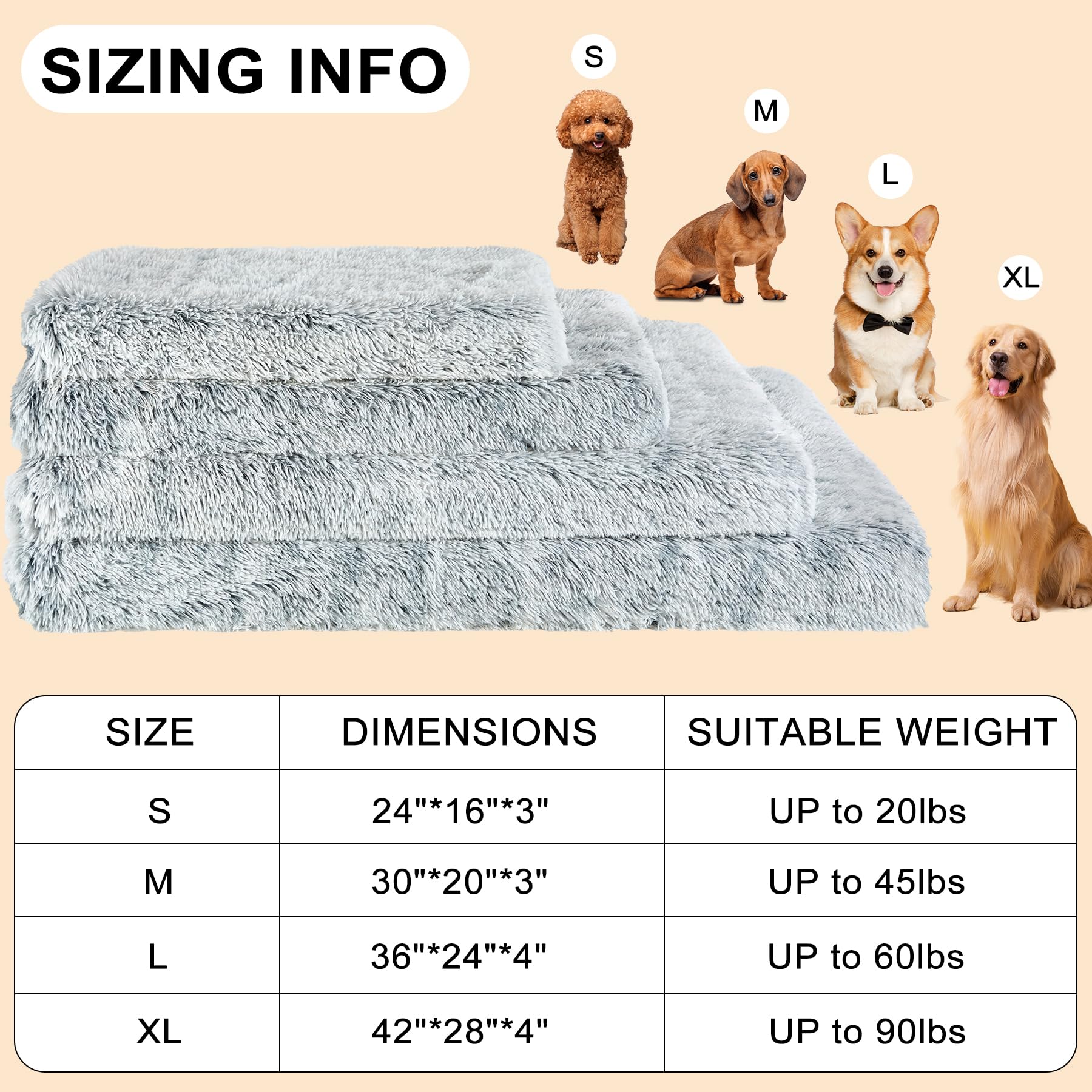 Kimpets portable dog bed suitable for crates and travel.