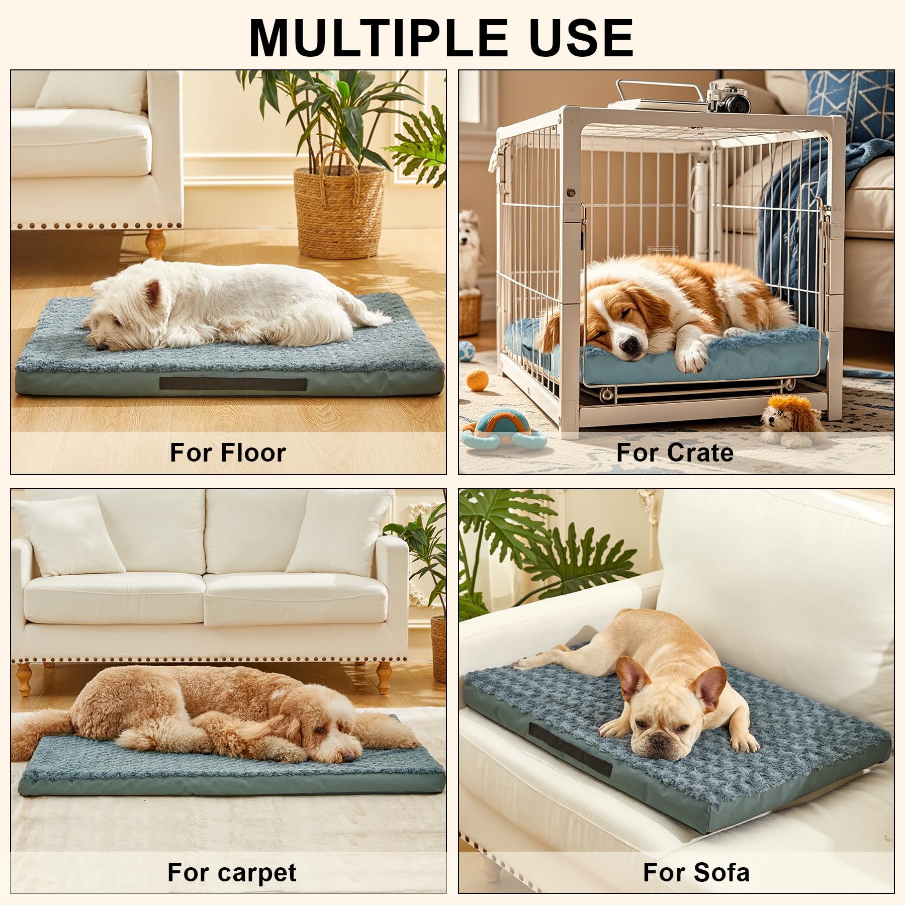 Kimpets removable cover for dog bed enables quick machine washing.