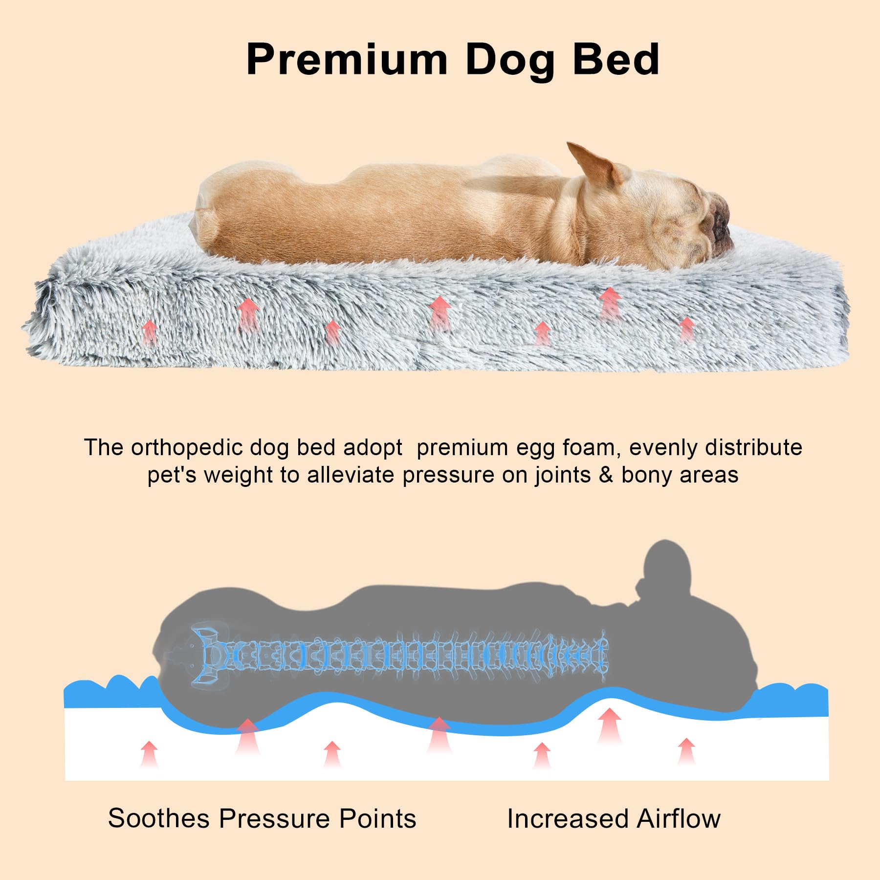 Kimpets washable cover in grey simplifies cleaning and hygiene.