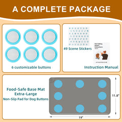 KIMPOK dog buttons non-slip mat keeps the setup clean and organized