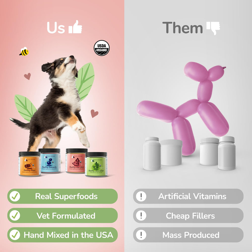 Kin+Kind coconut oil for cats bottle pour supports gentle moisture.