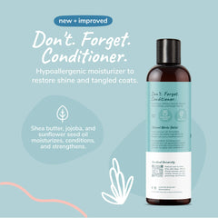 kin+kind shea butter conditioner provides softness and shine for healthy coats.