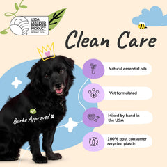 kin+kind usa-made-lavender-bottle highlighting premium, vet-formulated care.