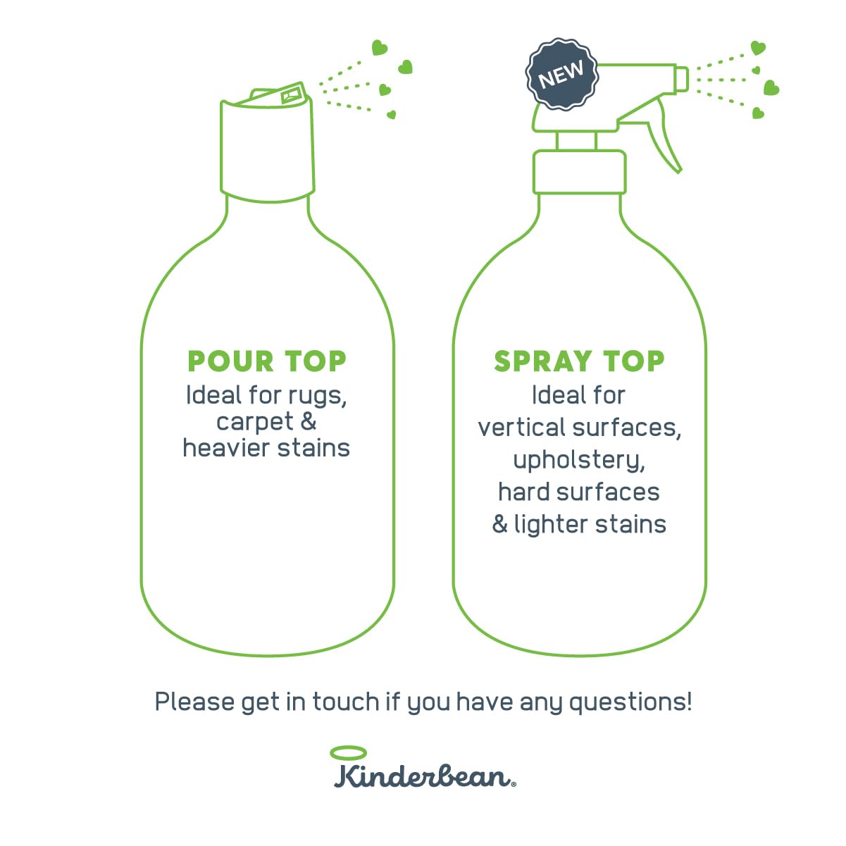 Kinderbean enzyme bio-active formula close-up highlighting plant-powered stain removal