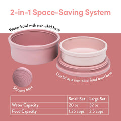 KindTail inner food bowl holds 1.25 cups, great for portioning meals.