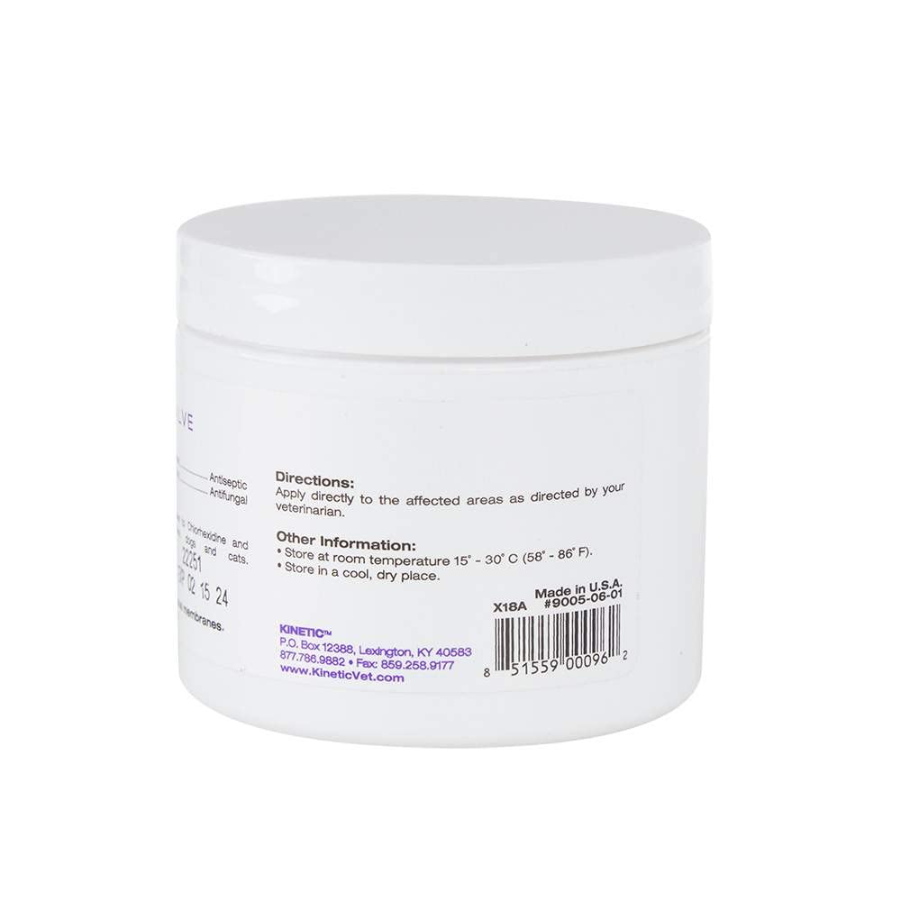 Kinetic Vet EquiShield CK Salve texture closeup—creamy formula for even coverage and soothing touch.