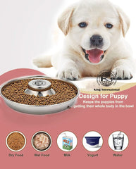 King International Puppy Bowl low rim aids comfortable feeding and minimizes mess