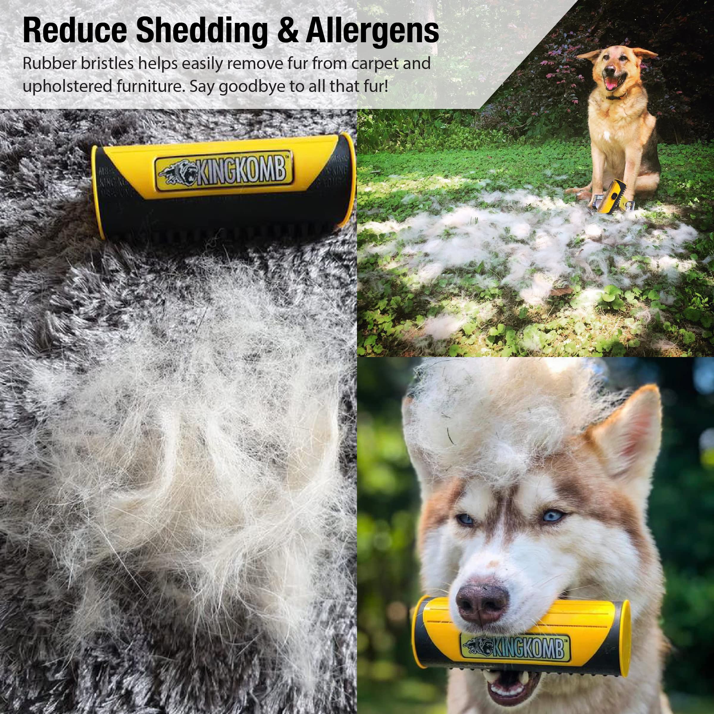 King Kanine self-cleaning mechanism ejects hair at the touch for quick cleanup.