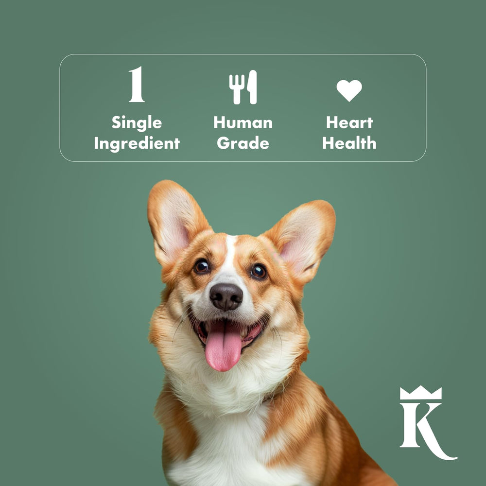King Lou Pets dog and cat treats on floor showcase simple natural snacks.