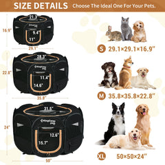 KingCamp Dog Playpen quick pop-up design for effortless setup and travel convenience.