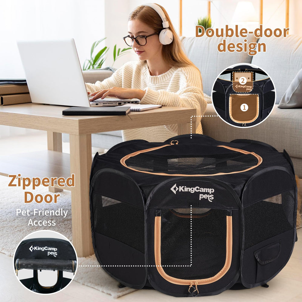 KingCamp scratch-resistant fabric and mesh endure daily use