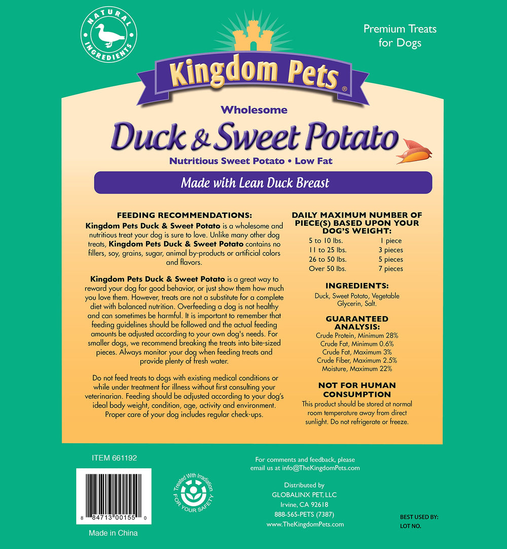 Kingdom Pets duck jerky slices ready for bite-sized rewards during training