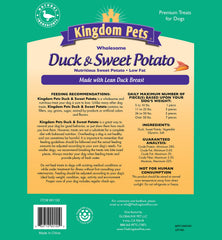 Kingdom Pets duck jerky slices ready for bite-sized rewards during training