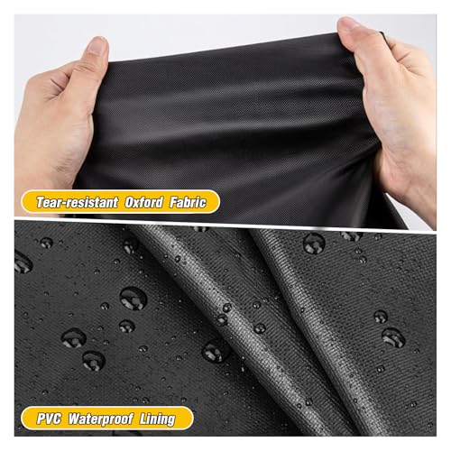 Kingling catio cover bottom drawstring helps achieve a snug, wind-tight fit.