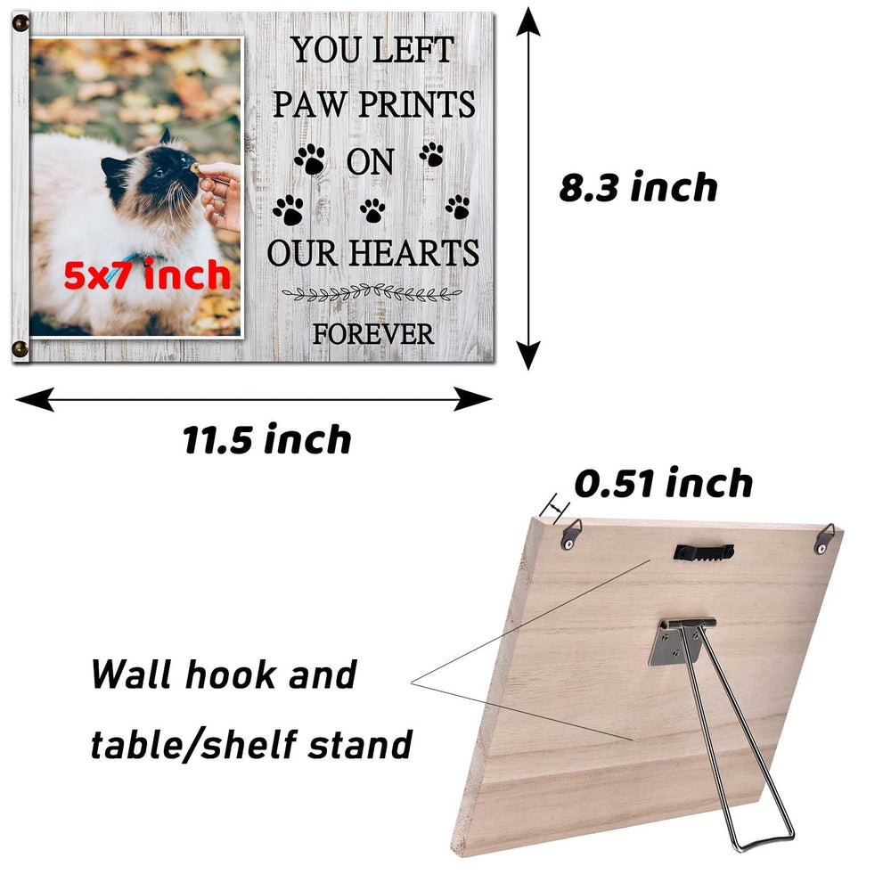 KingNow pet memorial frame natural-wood-grain complements any decor.