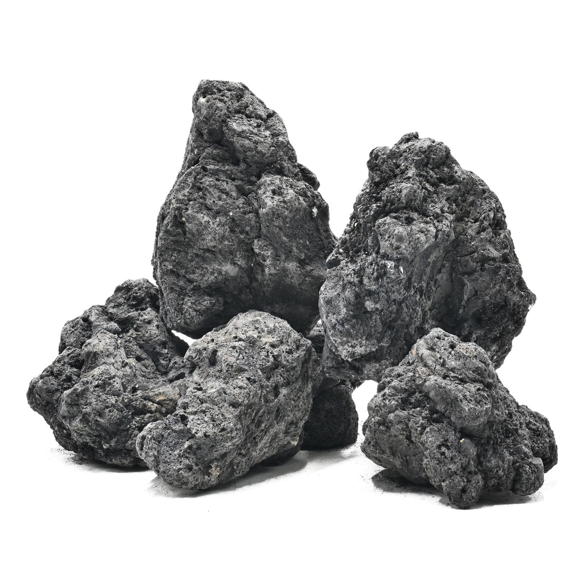 KINGRUI black lava rock close-up showing porous texture for natural aquariums