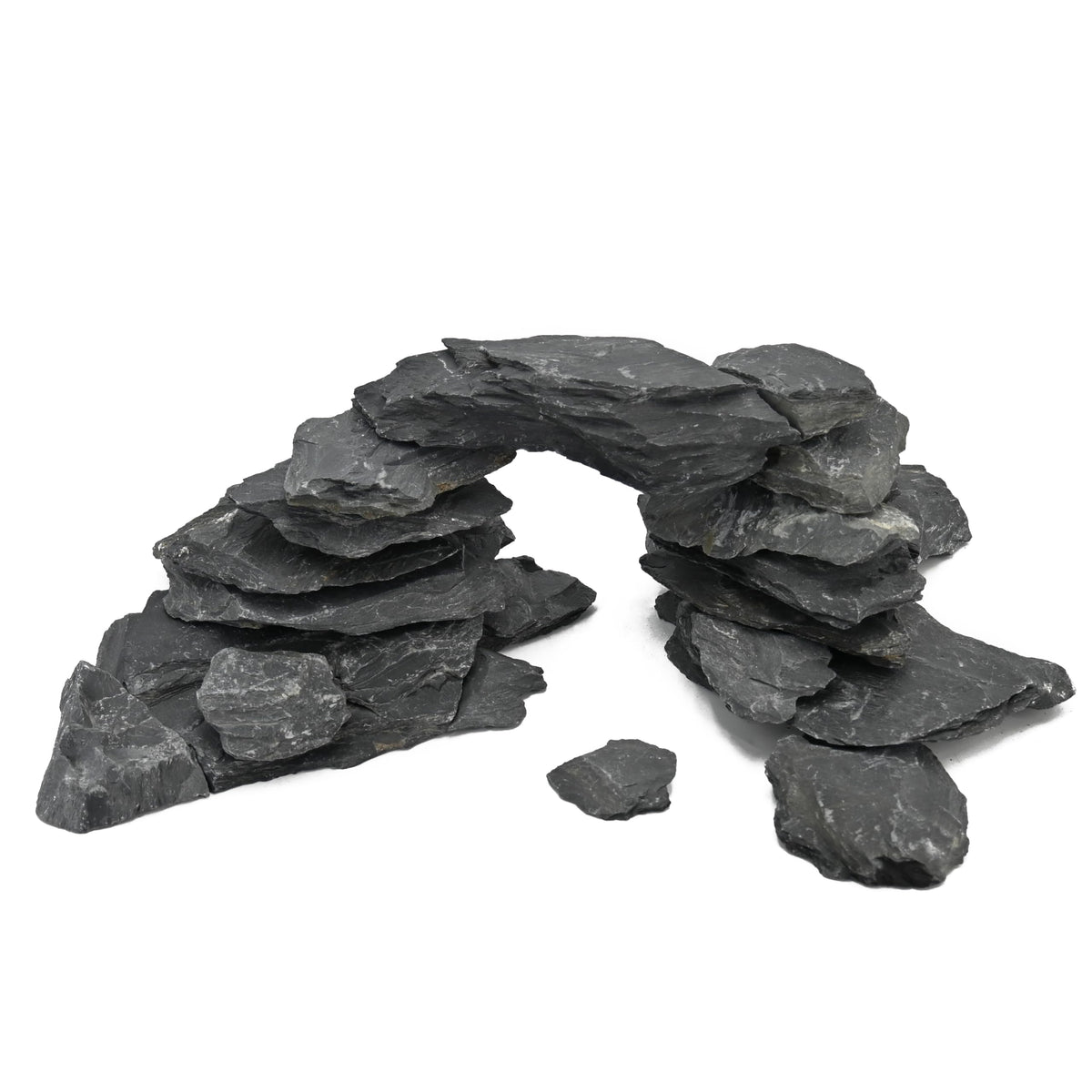 KINGRUI natural slate rock basking stone for aquarium habitat aesthetics and warmth distribution