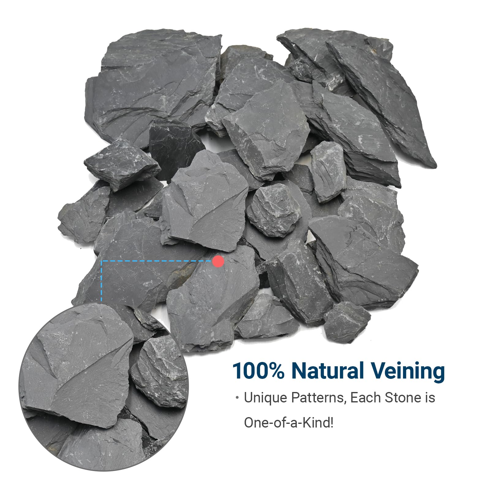 KINGRUI slate rock for aquariums promotes realistic reptile basking spots and heat retention