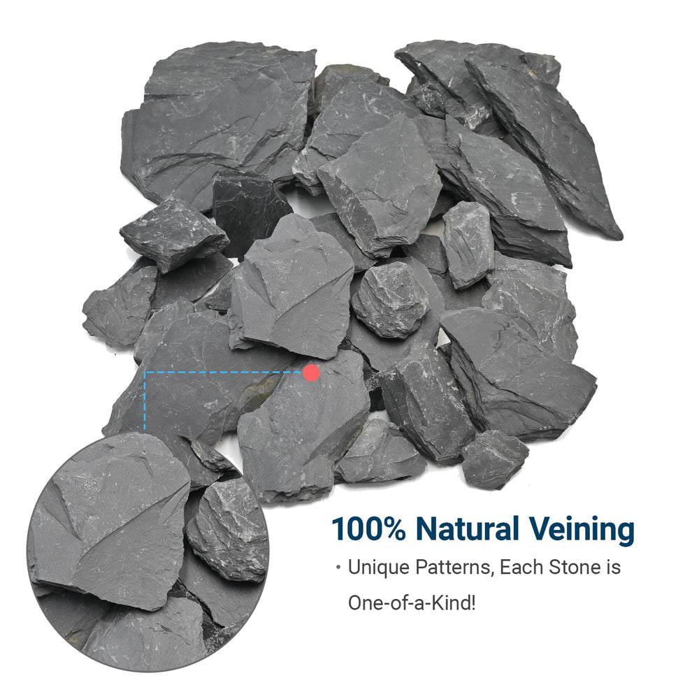 KINGRUI slate rock for aquariums promotes realistic reptile basking spots and heat retention