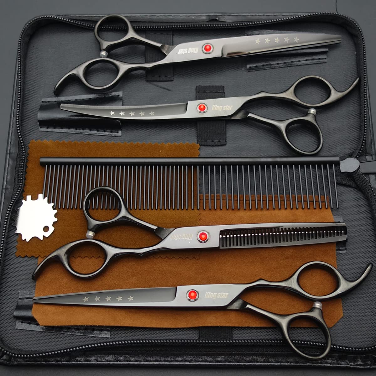 KINGSTAR thinning scissors for balanced thinning and natural coat blends
