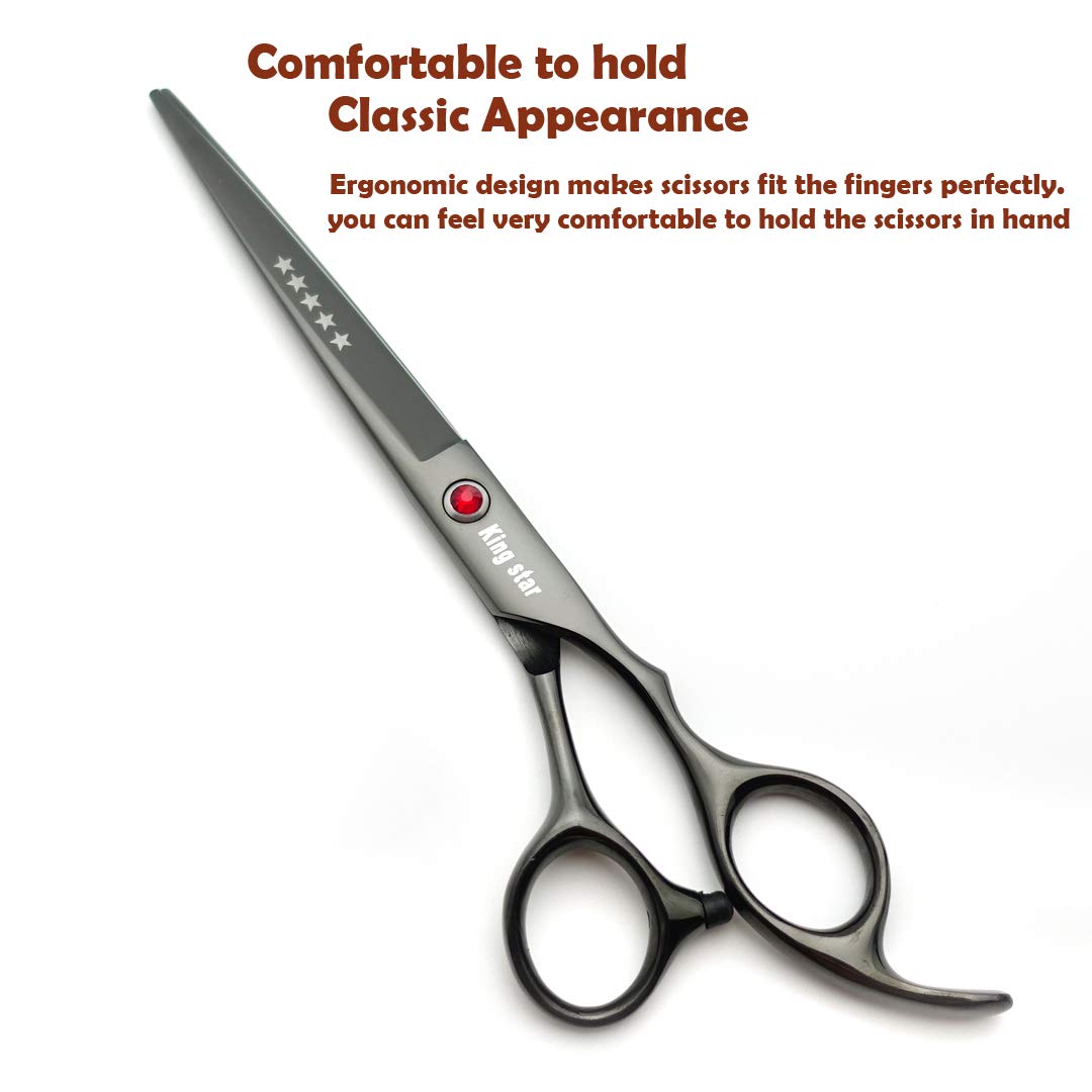 KINGSTAR up-curved scissors for sculpting around facial features