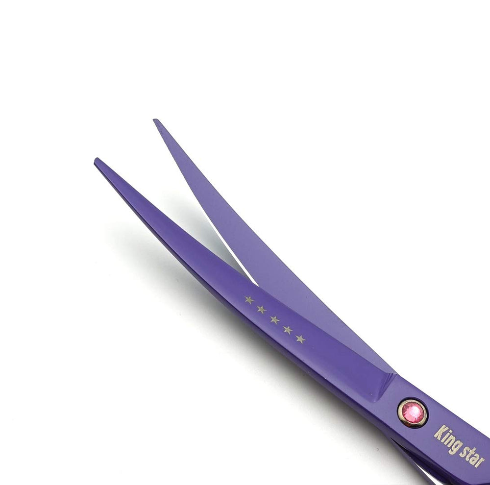 KingSTAR pet grooming session using 7.0in matt purple tools demonstrates versatile styling