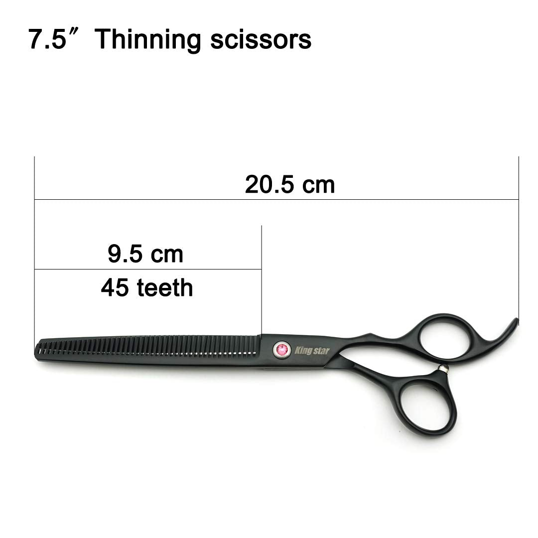 Kingstar scissors set in case ready for on the go professional grooming.