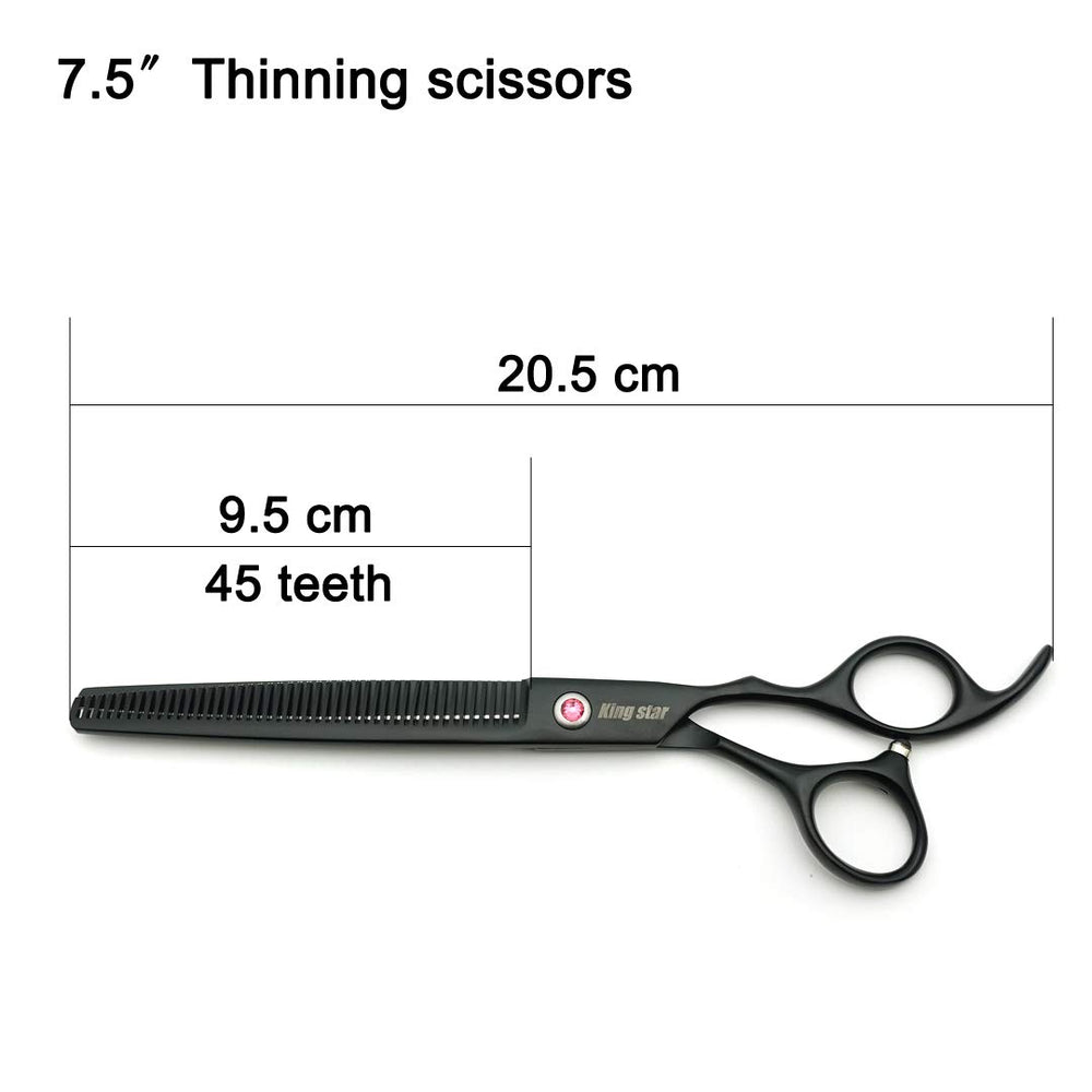 Kingstar scissors set in case ready for on the go professional grooming.