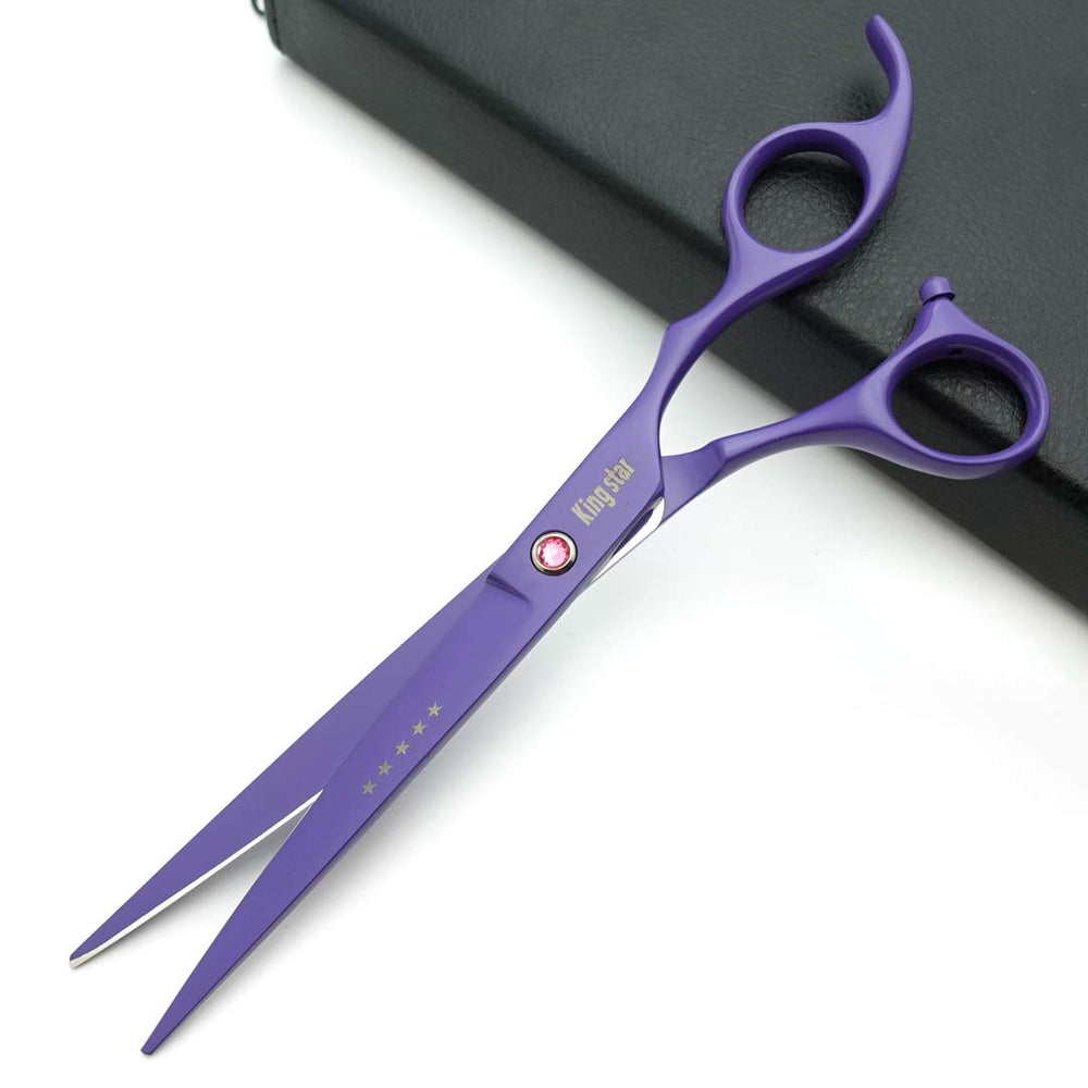 KingSTAR straight scissors 7.0in matt purple for precise straight lines