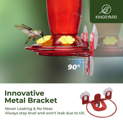Kingsyard window hummingbird feeder clear reservoir lets you check nectar levels at a glance.