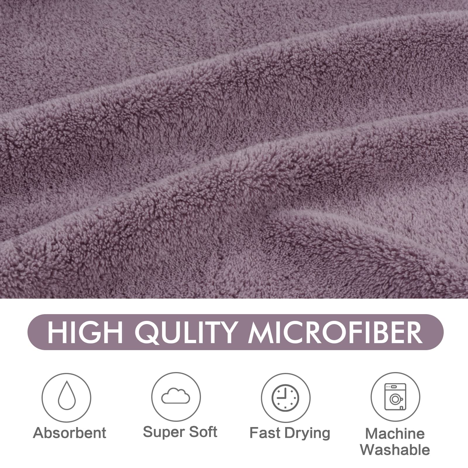 KinHwa dog towel purple large-drying action on pets.