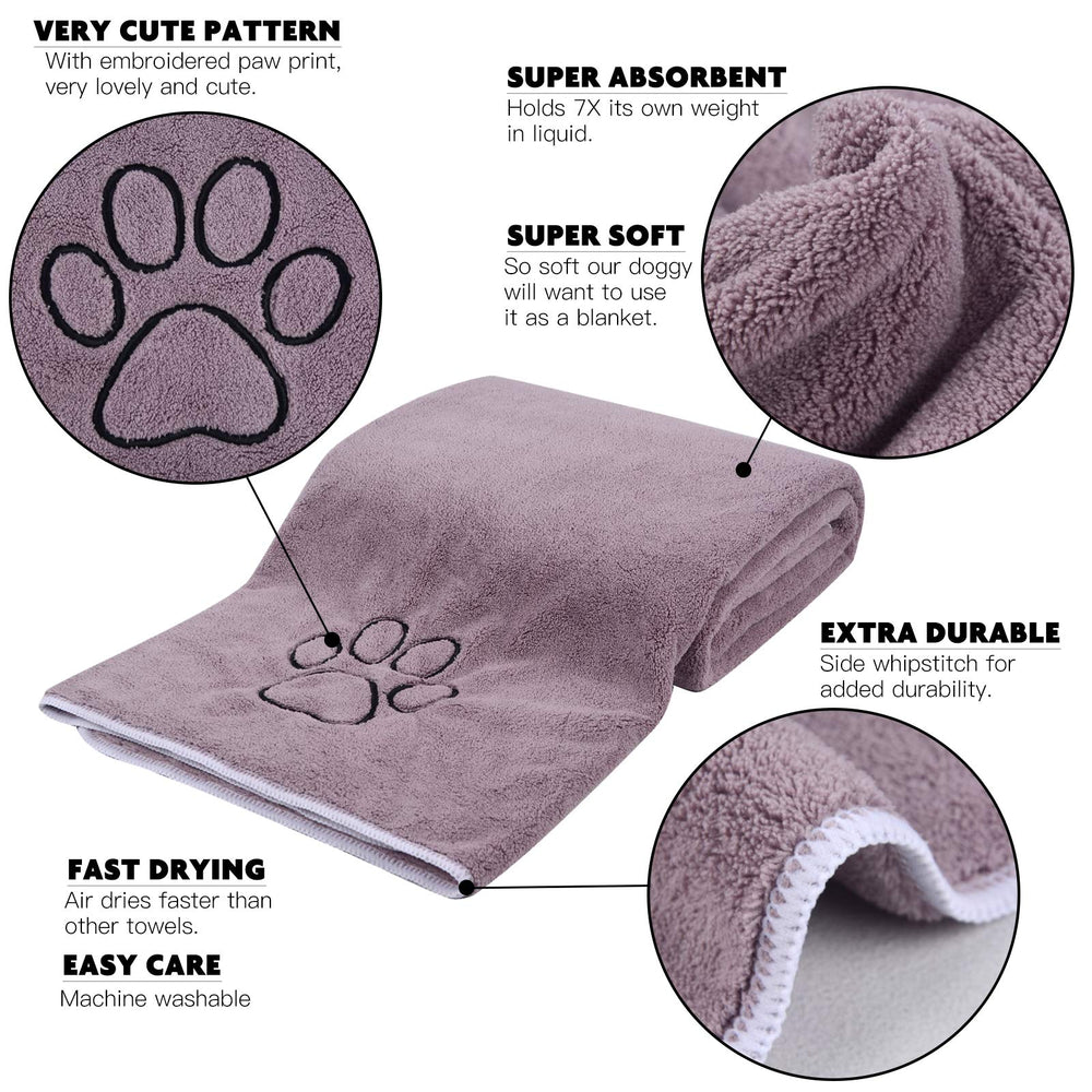KinHwa dog towel purple protects furniture after baths.