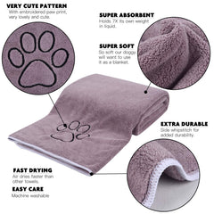 KinHwa dog towel purple protects furniture after baths.