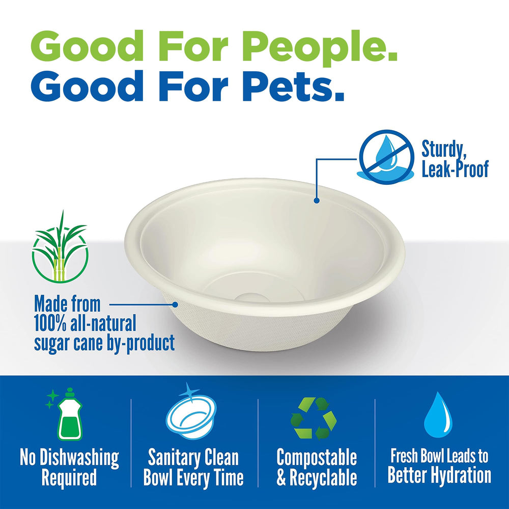 Kinn Kleanbowl 8 oz capacity shown with water or food